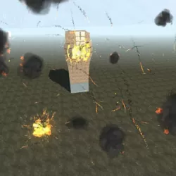 Block destruction simulator: cube rocket explosion