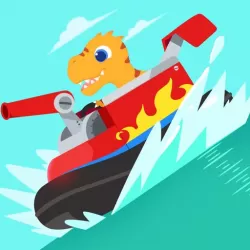 Dinosaur Patrol Boat - Coast Guard Games for kids