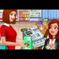 Supermarket Cash Register Sim: Girls Cashier Games