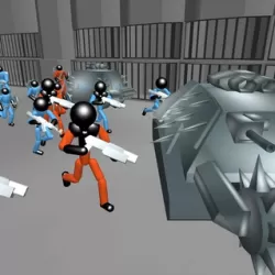 Stickman Prison Battle Simulator: Zombies