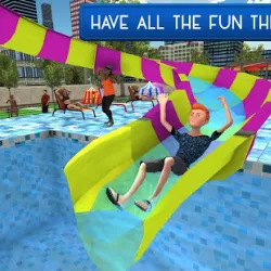 Swimming Pool Summer Fun: Waterslides Adventure