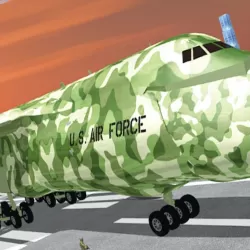 Army Cargo Plane 3D