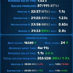 Math problems: mental arithmetic game